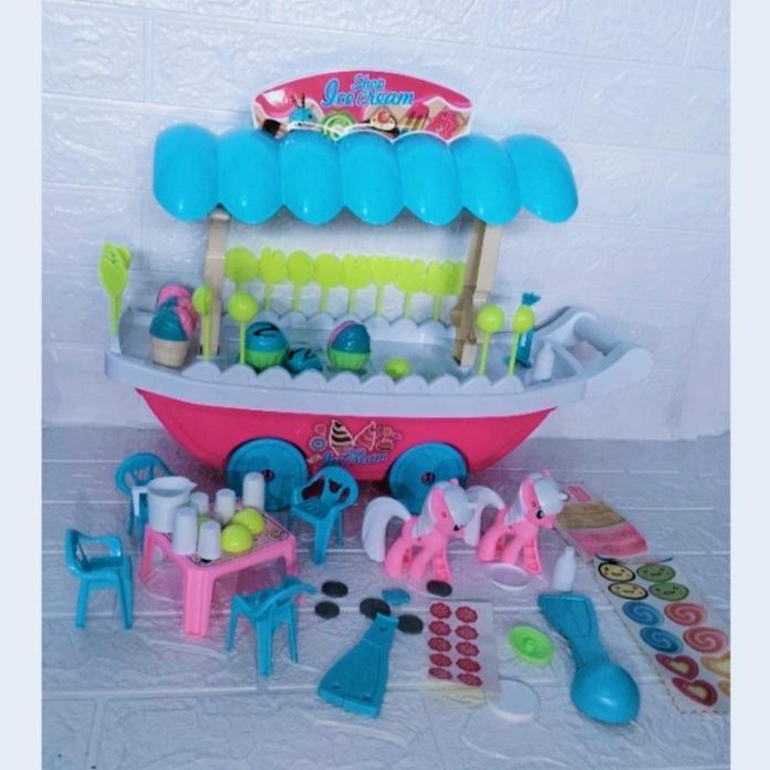Gambar mainan anak ice cream shop stroller gerobak JUMBO dari sasha toys 1 undefined Tokopedia