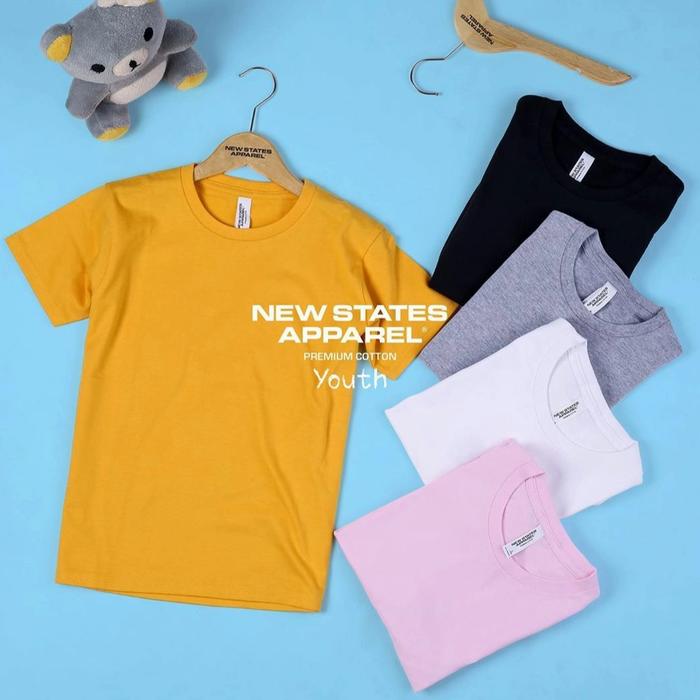 Gambar Kaos Polos NSA Anak Import Lengan Pendek - Putih, XS dari Three AL Kaos Polos undefined Tokopedia