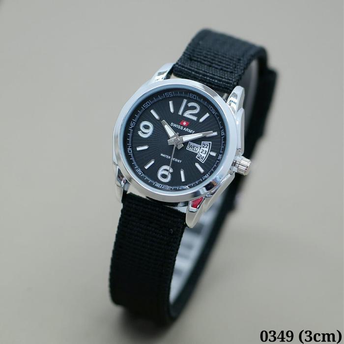 Gambar Jam Tangan Swiss Army 3049 Kanvas Unisex Anti Air (tanggal,bulan)+ Box - Black Crom dari msp69 undefined Tokopedia