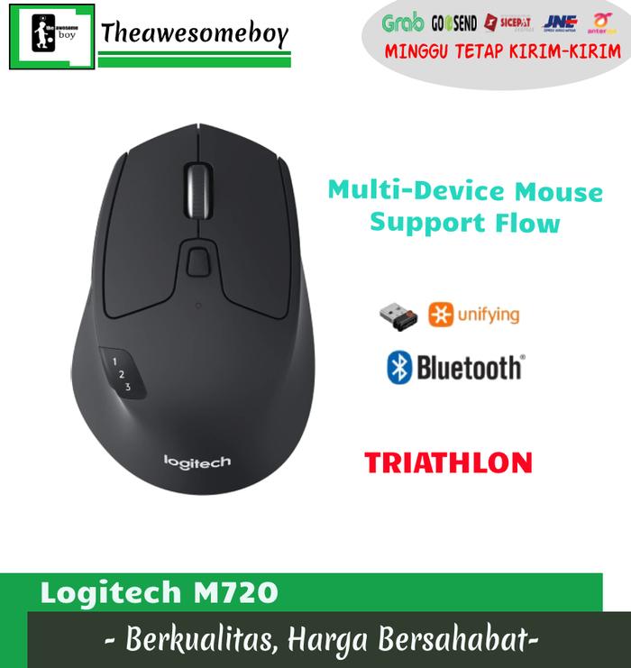 Gambar Logitech M720 Triathlon Multi-Device Bluetooth Wireless Mouse Flow - Mouse Only dari theawesomeboy undefined Tokopedia