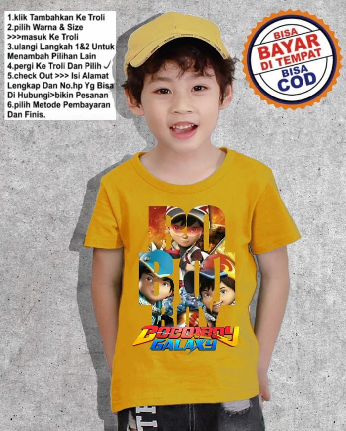Gambar Kaos baju boboiboy anak 3 sampai 8 tahun - Kuning, 6 tahun dari Marvell-Shop undefined Tokopedia