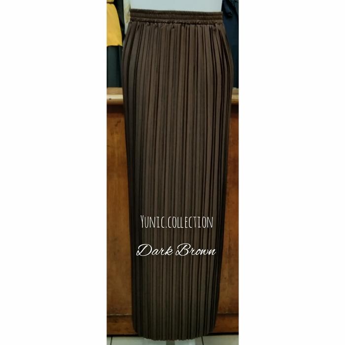 Gambar ROK PLISKET SLIM.ROK PLISKET KEBAYA.ROK PLISKET KERJA.PLISKET PREMIUM - Dark Brown dari yunic. undefined Tokopedia