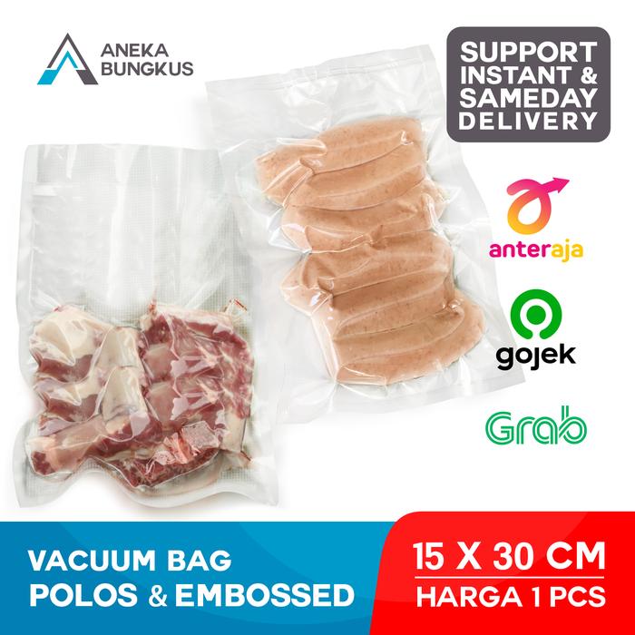 Gambar PLASTIK VACUM BAG / PLASTIK VAKUM MAKANAN (Uk : 15cm x 30cm) Isi 50pcs - Embossed dari Aneka Bungkus undefined Tokopedia
