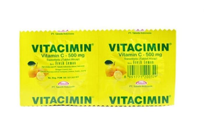 Gambar VITACIMIN C / Vitamin C 500mg tablet hisap / vit C (1 Strip 2 Tablet) - Lemon dari selaluuptodate undefined Tokopedia