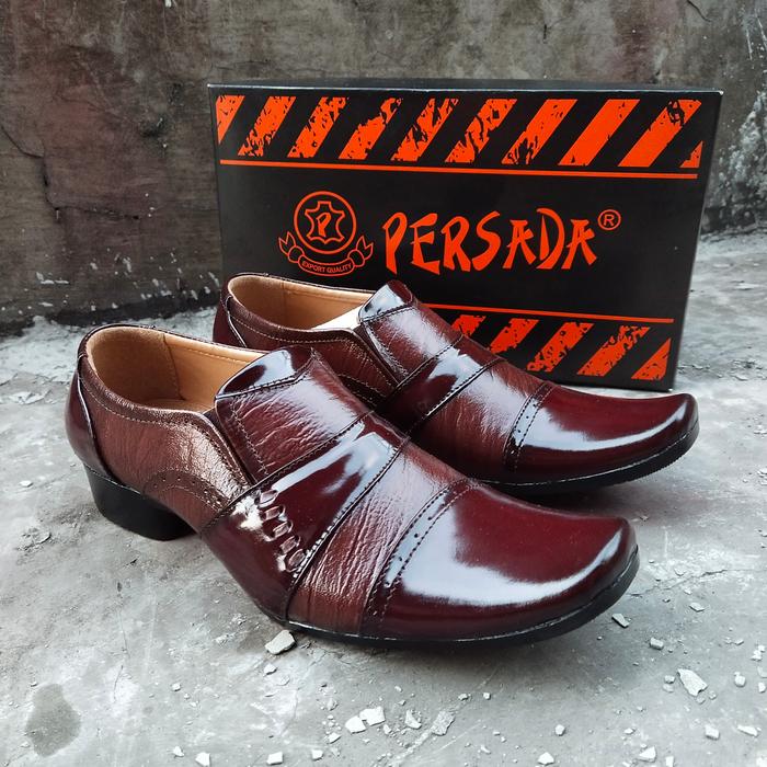 Gambar sepatu pantofel original kulit asli warna coklat terbaru dan kekinian - marun, 38 dari Dr shoees undefined Tokopedia
