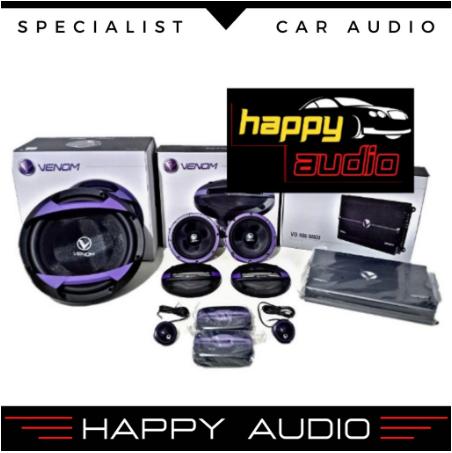 Gambar Paket Power Venom + Speaker Split + Subwoofer Pasif Venom Original dari Happy Audio undefined Tokopedia