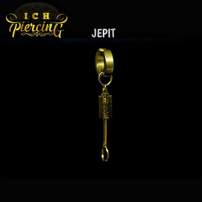 Gambar [ COD ] 1pcs Anting Jepit Gold Cowok Fashion Jungkook BTS / Anting Kpo - IP-3, tindik dari ICH Aksesoris 193 undefined Tokopedia
