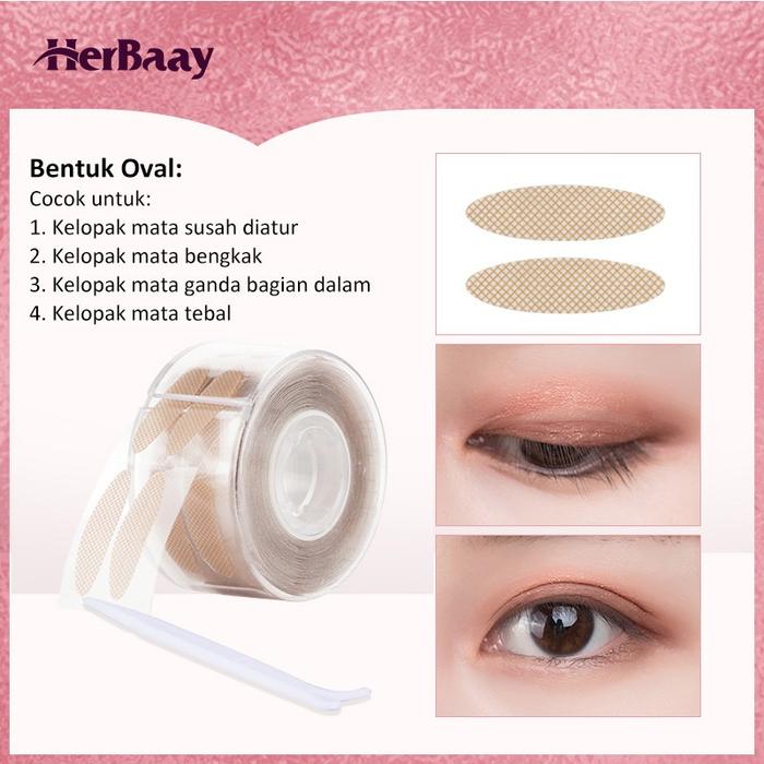 Gambar Herbaay Stiker Kelopak Mata Eyelid Tape Invisible Alami - B dari ViVio7-shop undefined Tokopedia