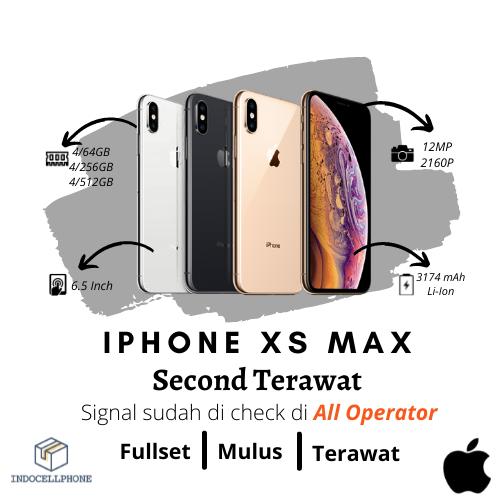 Gambar IPHONE XS MAX 256 GB SECOND EX INTER FULLSET ORIGINAL 100% - WIFI ONLY, SILVER dari INDOCELLPHONE JKT undefined Tokopedia