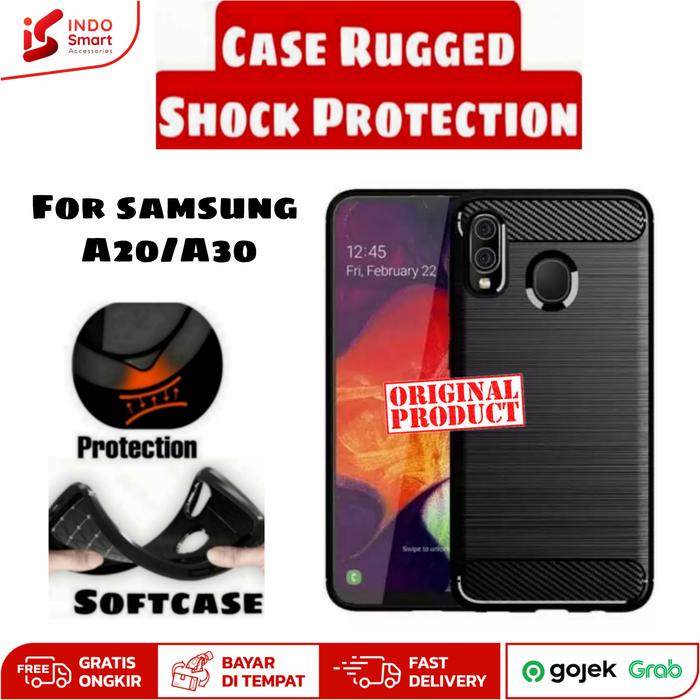 Jual Casing Softcase Ipaky Carbon Samsung A20 A30 Case Hitam