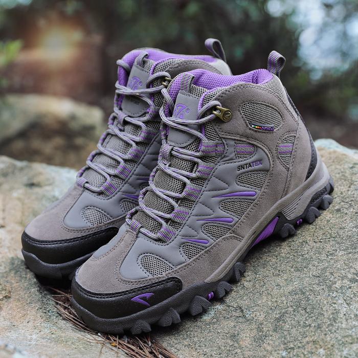Gambar Sepatu Gunung Wanita Snta 613 Grey Purple Trekking/Hiking/Outdoor - 36 dari Brave Adventure undefined Tokopedia