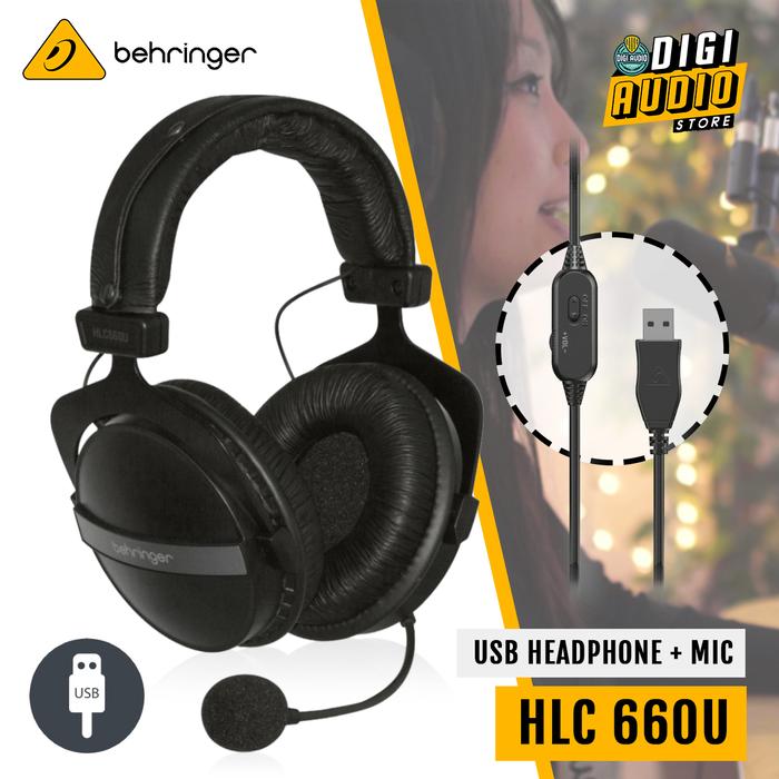 Gambar Headset USB Mic Behringer HLC 660U Headphone Microphone Gaming Podcast dari Digi Audio Store undefined Tokopedia