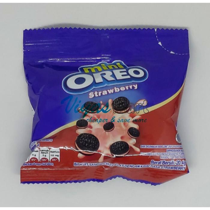 Gambar Oreo mini / Oreo biscuit mini sachet 20gr - Strawberry dari Viyas Mart undefined Tokopedia
