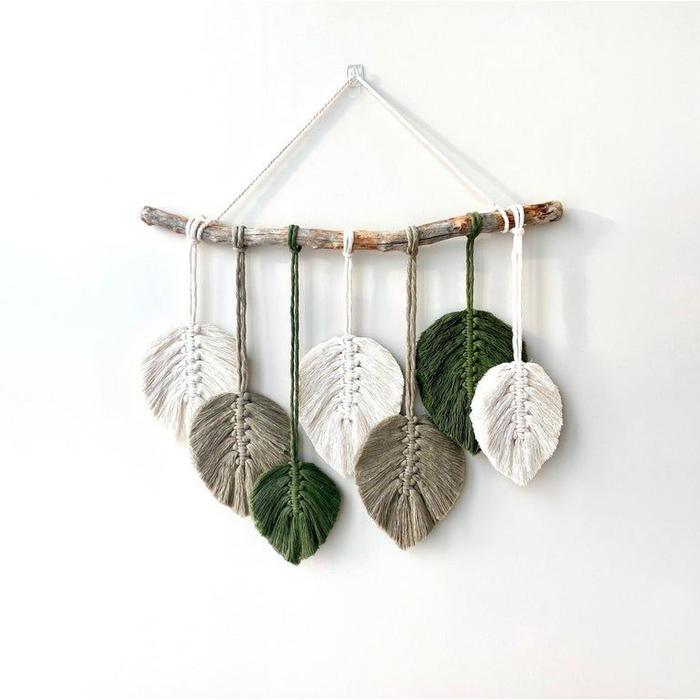 Gambar Hiasan Dinding / Wall Hanging Macrame Freedom Leaf - Custom dari buatantangan_byrhicia undefined 5 Tokopedia