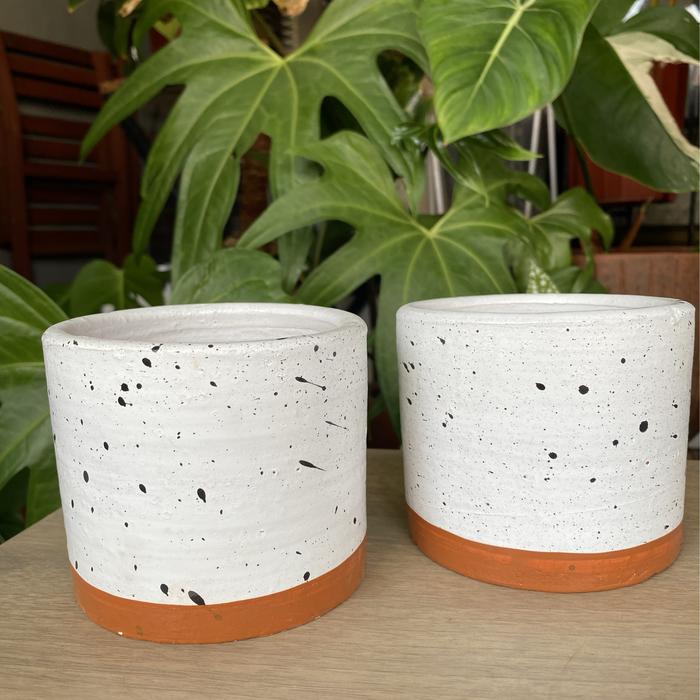 Gambar Pot gerabah terakota terracotta D9 - Putih coklat dari Brown Bowl undefined Tokopedia