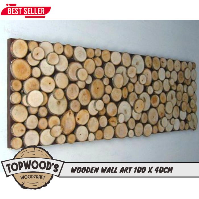Gambar Topwood Hiasan dinding kayu 100x40 Cm Natural Wooden Wall Art - 100x40cm dari Top wood undefined Tokopedia