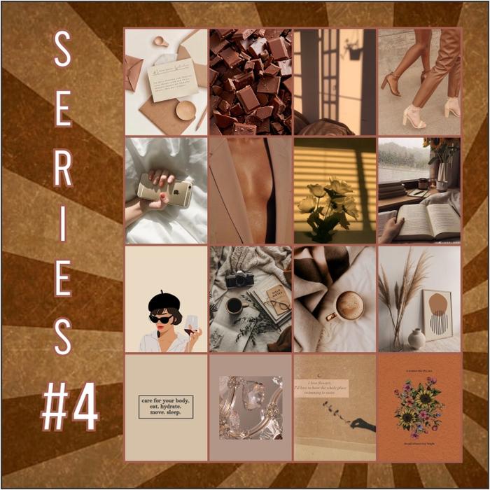 Gambar Poster Aesthetic Collage Wall Coklat Series - Chocolate Series A6 - Seri #4 dari figleaflet undefined Tokopedia