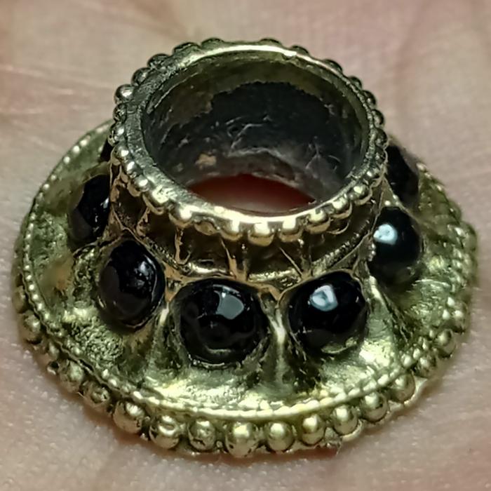 Gambar Mendak Mendok Selut Keris Kuningan Diamond Permata bkn Perak Monel - Hitam dari Azzam Gemstone_NEW undefined Tokopedia