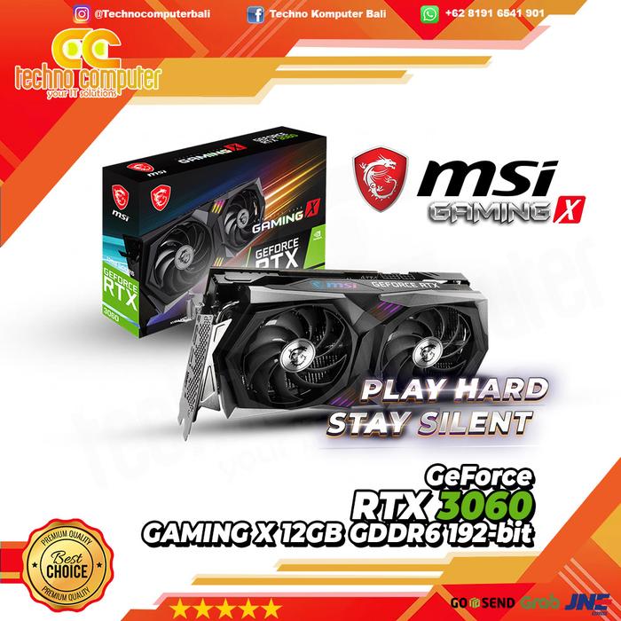 Gambar VGA MSI RTX 3060 GAMING X 12GB GDDR6 192bit dari Techno Computer Bali undefined Tokopedia