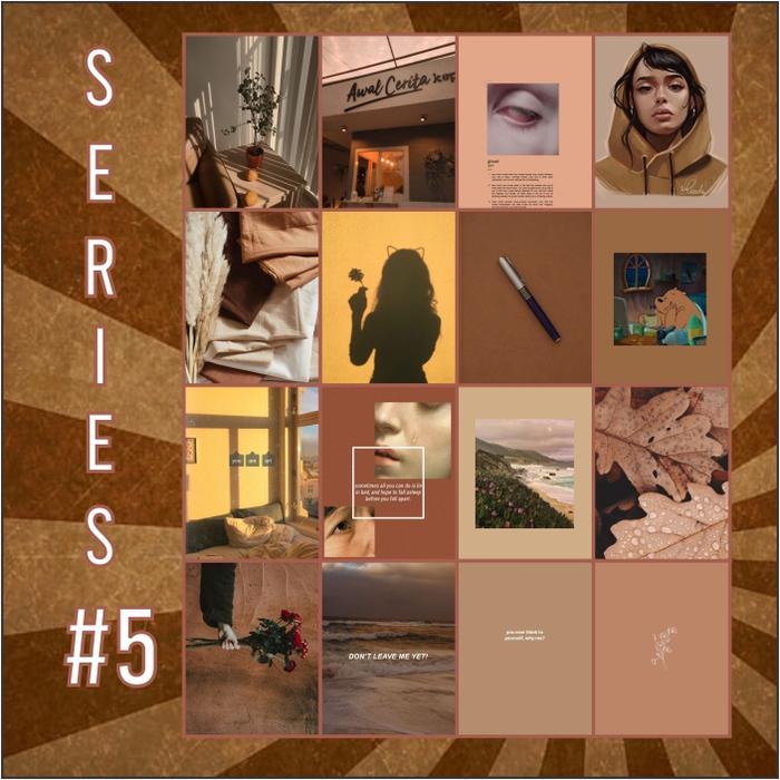 Gambar Poster Aesthetic Collage Wall Coklat Series - Chocolate Series A6 - Seri #5 dari figleaflet undefined Tokopedia