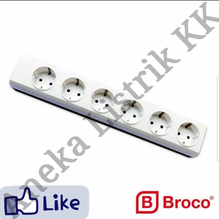 Gambar BROCO STOP KONTAK ARDE LB LUBANG 1 2 3 4 5 6 TERMINAL COLOKAN LOBANG - LB 6 + BUBBLE dari Aneka Listrik KK undefined Tokopedia
