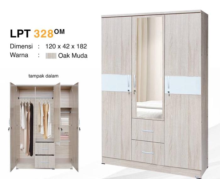 Gambar LEMARI PAKAIAN LPT 328 dari SUMBER MEUBEL Home & Decor undefined Tokopedia