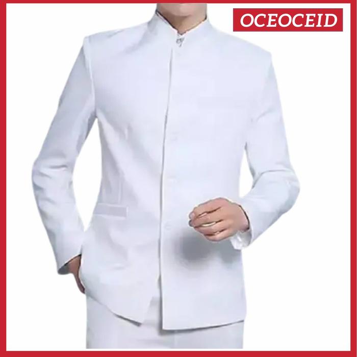 Gambar JAS MANDARIN PRIA KEREN - Putih, S dari ARSY_AZQILA_STORE undefined Tokopedia