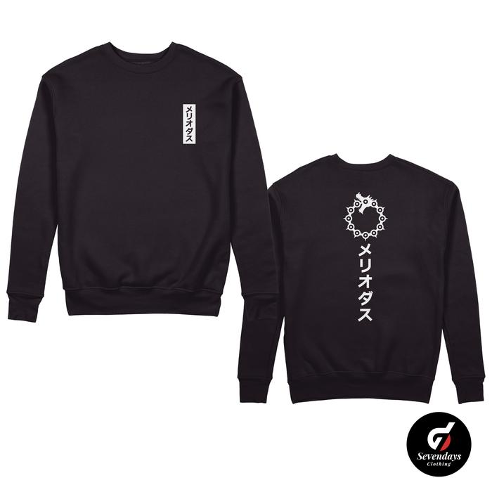 Gambar Sweater Crewneck ANIME SEVEN DEADLY SINS KANJI JEPANG POPULER MELIODAS - XL dari Sevendaysid undefined Tokopedia