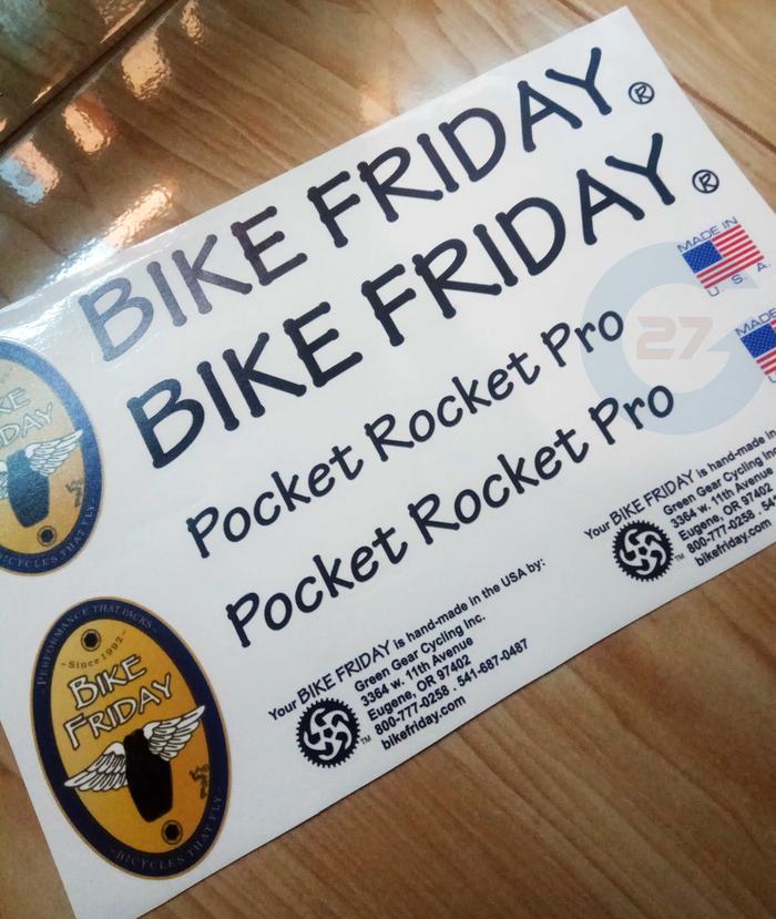 Gambar Sticker Stiker Decal Sepeda Bike Friday POCKET ROCKET PRO | Print UV - Hitam dari Vilix Merchandise undefined Tokopedia