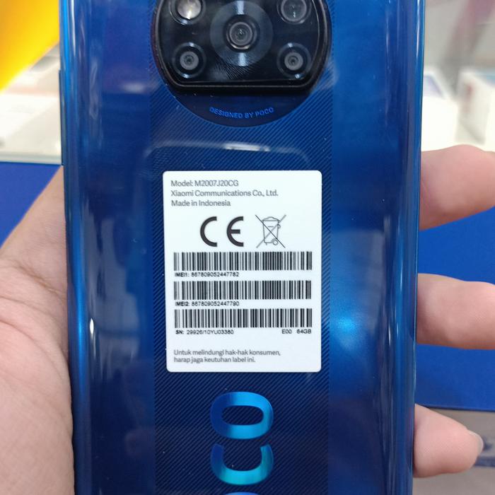 Jual Xiaomi Poco X3 NFC 6/64 second like new (GARDE A) fullset acc