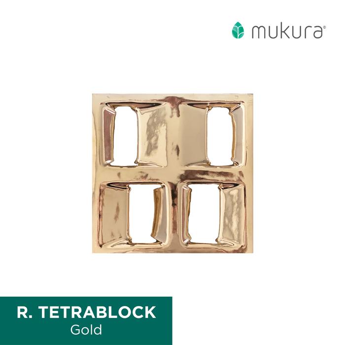 Gambar Roster Keramik Anti Tampias Loster Minimalis Tetrablock 20 x 20 cm - Gold Emas dari Roster Granit Mukura undefined Tokopedia