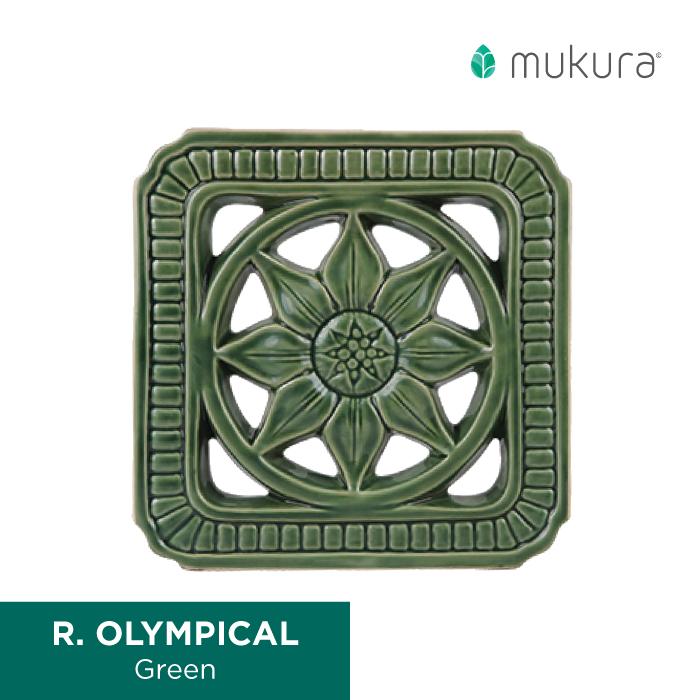 Gambar Rooster / Roster Keramik / Lubang Angin / Loster Olympical 30x30cm - Green dari Roster Granit Mukura undefined Tokopedia