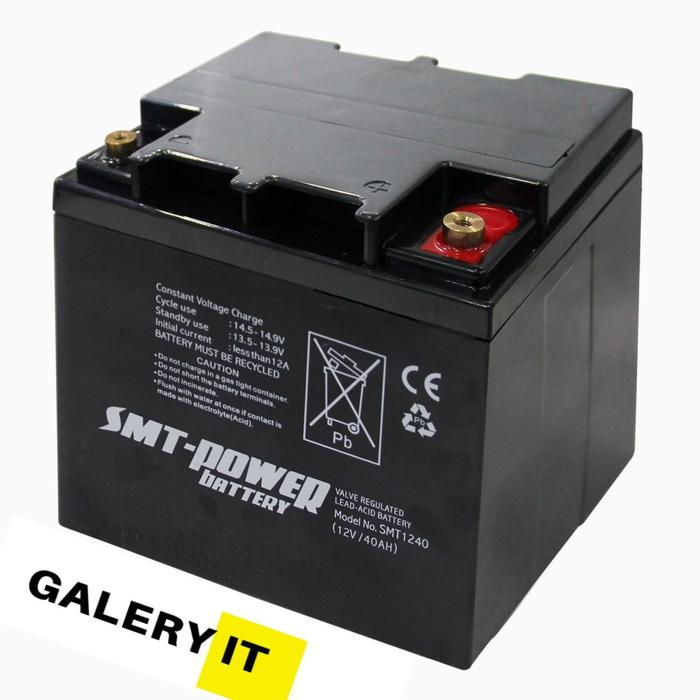 Gambar Aki UPS SMT POWER 12V 40AH Baterai UPS/Deep Cycle/VRLA/Baterai SOLAR dari GALERY IT undefined Tokopedia
