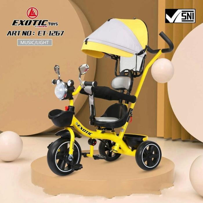 Gambar SEPEDA ANAK RODA 3 TRICYCLE PACIFIC EXOTIC ET 1267 - Kuning dari bike and toys undefined Tokopedia