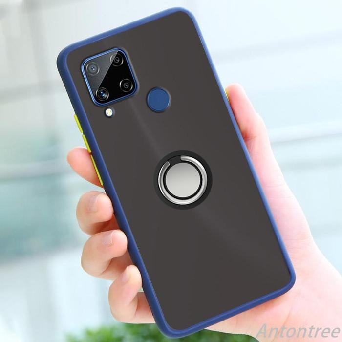 Gambar Case Realme Narzo 30A 20 AERO RING STAND Frosted Matte Skin Softcase - Biru dari Michellistore undefined Tokopedia