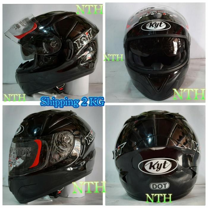 Jual Helm KYT Veron hitam glossy double 
