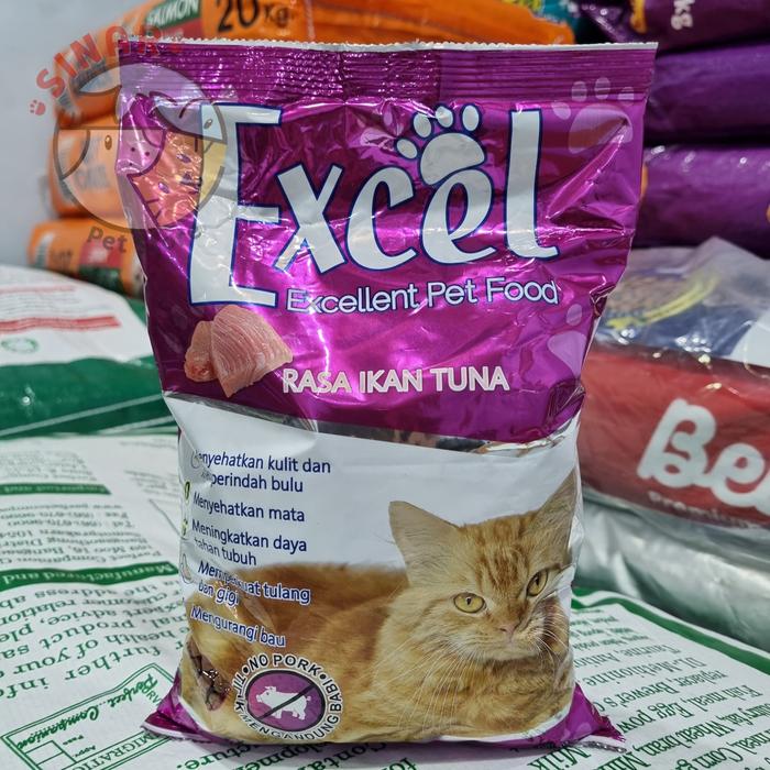 Gambar Excel Cat Food 500Gram Tuna Makanan Kucing no bolt oricat lezato - Ungu (Ikan) dari Fuzita Hobbies undefined Tokopedia