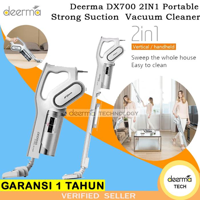Gambar DEERMA DX700 DX700S 2in1 PORTABLE ROTARY VACUUM CLEANER 600W - Silver dari DERUMA TECHNOLOGY OFFICIAL undefined Tokopedia