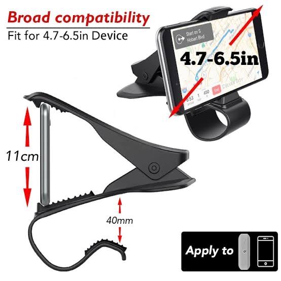 Gambar Car Holder Jepit Dashboard Big Mouth Mobile Phone Standing Universal - HD-15 dari Indo Smart Acc Hp undefined Tokopedia