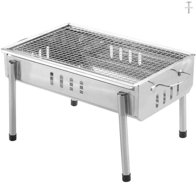 Alat Pemanggang Barbecue Kebab Standing Bahan Stainless Steel
