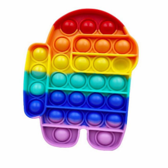 Gambar Bubble toy Fidget push pop it Round Fidget Toys stress relieve mainan - amoung  rainbow dari mothercare11 undefined Tokopedia