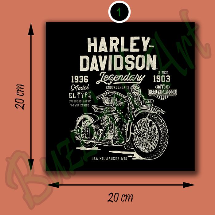Gambar FLS11 WDOT OT-1 BuzzGell Art Wall Decor Hiasan Dinding Harley Davidson - 20 x 20 cm, MOTIF 1 dari BuzzGell Art undefined Tokopedia