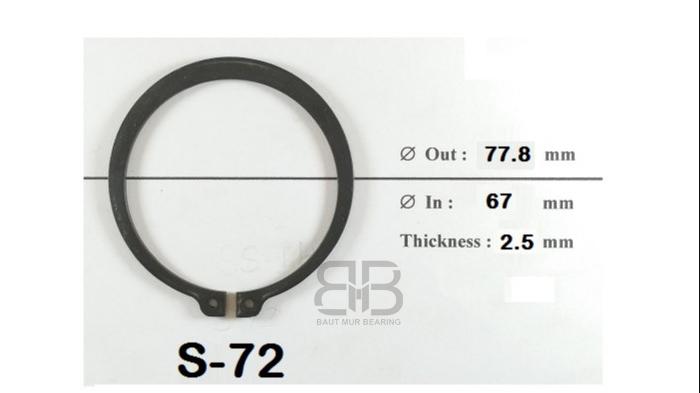 Gambar Snap Ring External Retaining Ring / Snap Ring / Circlip S-60 - S-77 - S-72 dari Baut Mur Bearing undefined Tokopedia