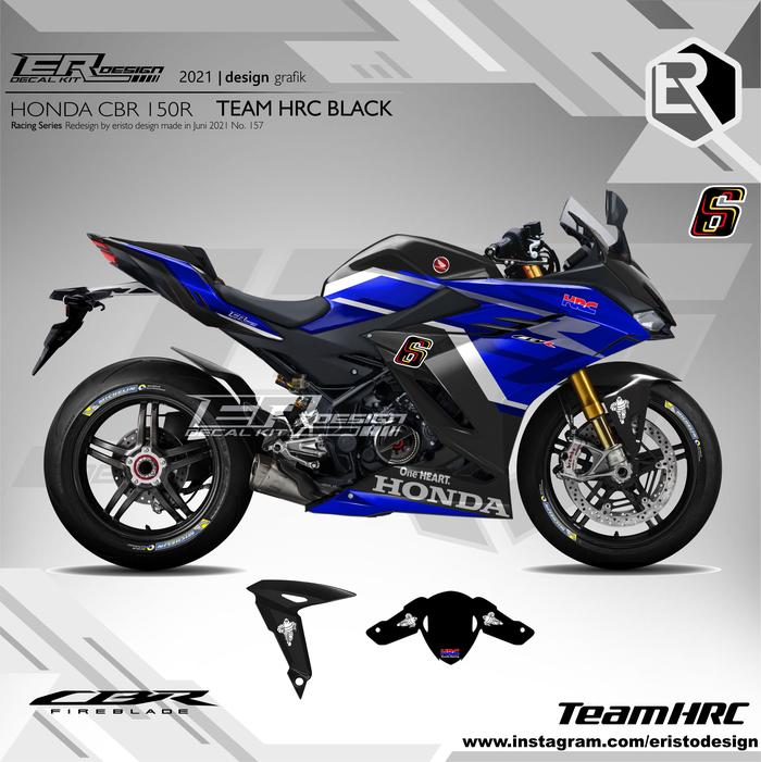 Jual decal sticker honda cbr 150r k45r teamhrc 21 bb fullbody