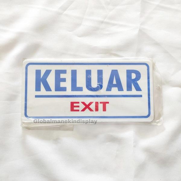 Gambar Display Acrylic Signage Label Petunjuk - KELUAR dari Globalmanekinstore undefined Tokopedia