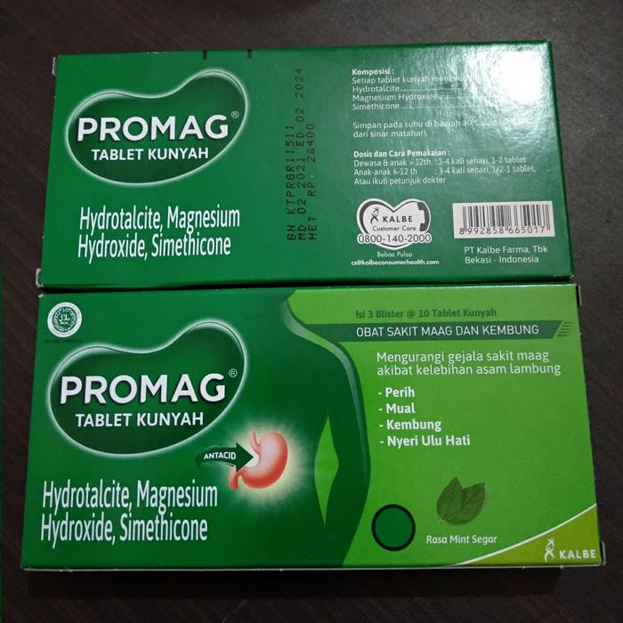 Gambar promag tablet kunyah, obat sakit maag promag per kotak dari joyoanugrahonlen undefined Tokopedia