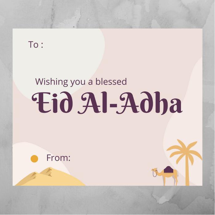 Gambar greeting card/kartu ucapan/gift card idul adha - eid adha-2 dari SWEETBOXSTORE undefined Tokopedia