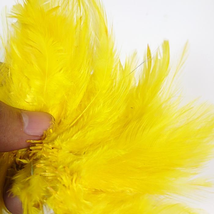 Gambar Bulu Ayam lancip kecil - Kuning dari ELIXIR HANDICRAFT undefined Tokopedia