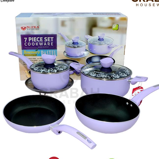 Gambar Panci Set 7 Pcs Supra Chef Renata Moeloek I Cookware 7 piece Renatta - LAVENDER dari TOKO ERWIN TANJUNG 2 undefined Tokopedia