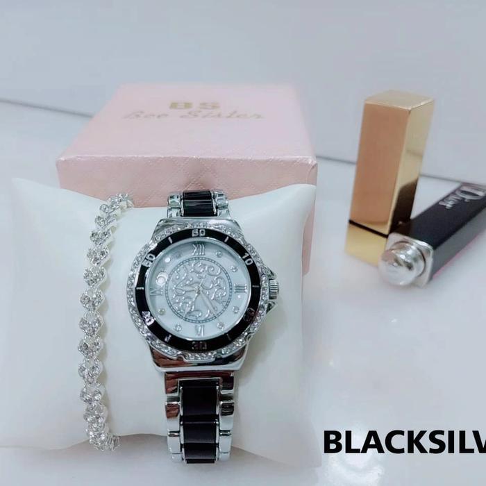 Gambar Jam Tangan Wanita Bee Sister - Black Silver dari Amiira Official undefined Tokopedia